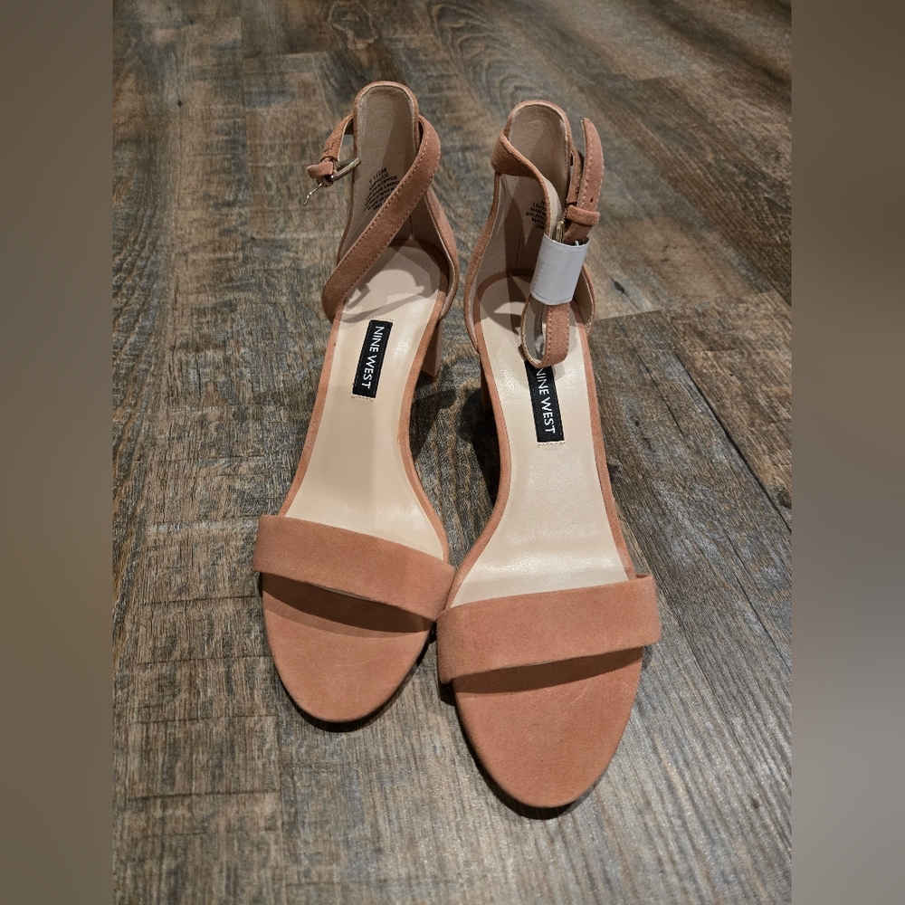Nine West Pruce Ankle Strap Block Heel Sandals, 7.5